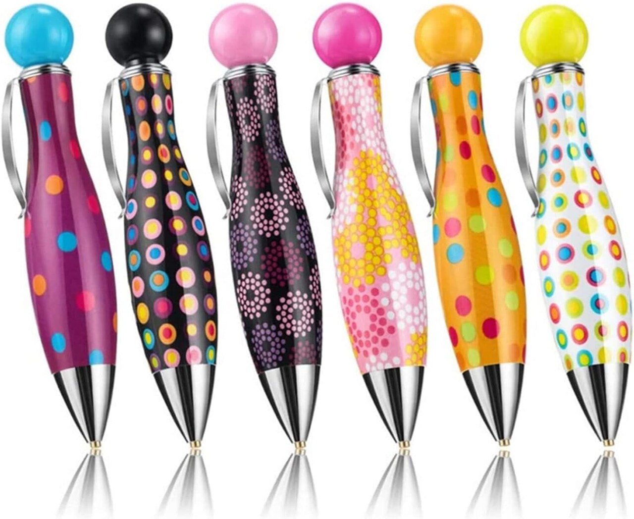 6-Piece Diamond Painting Drill Pen Set – 5D DIY Diamond Art Pens with Sticky Rhinestone Picker, Quick-Point Pen for Cross Stitch, Embroidery, Nail Art, and Craft Decoration (Multicolor)
